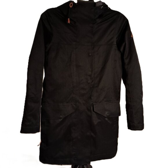 Kathmandu NGX2 Waterproof Black Rain Coat Women’s Size M EUC - Picture 1 of 16